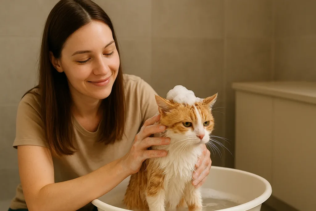 Shampoing anti puce pour chat : doux et anti-démangeaisons