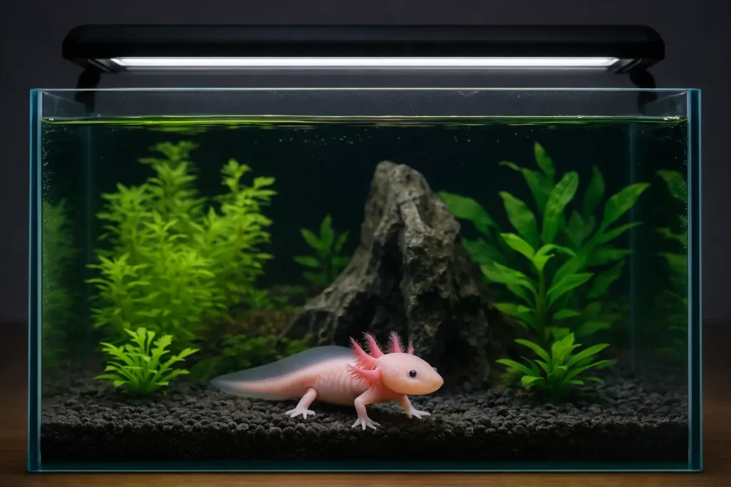 Lampe d’aquarium pour axolotl – Éclairage LED pratique, sûr