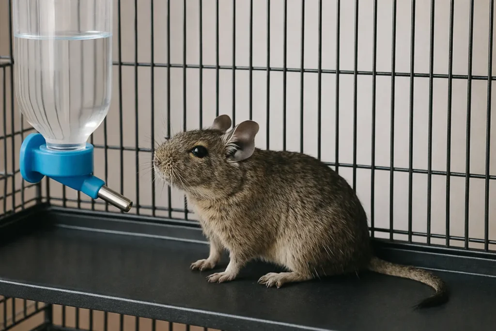 Abreuvoir pour Octodon 300ml Anti-Goutte Fixation Cage