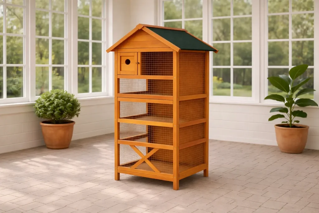 Volière pour Calopsitte Pas Chère – Bois Naturel Extérieur