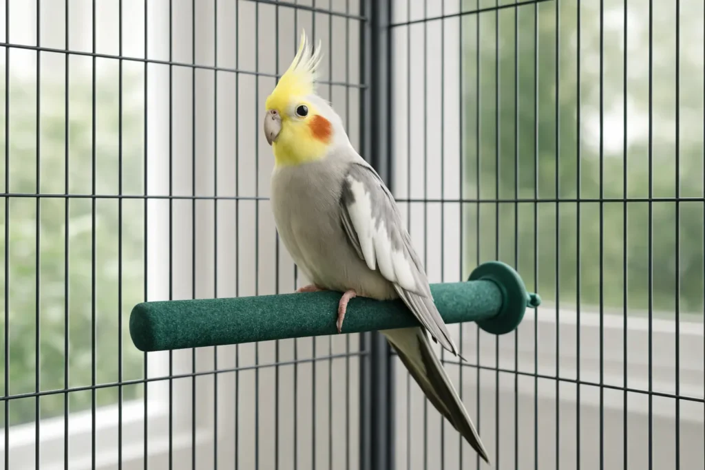 Perchoir Rugueux pour Calopsitte – Santé des Griffes et Bec