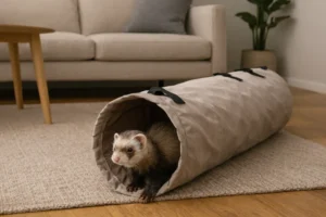 Tunnel pour Furet en Tissu Doux – Idéal pour Jouer et Dormir