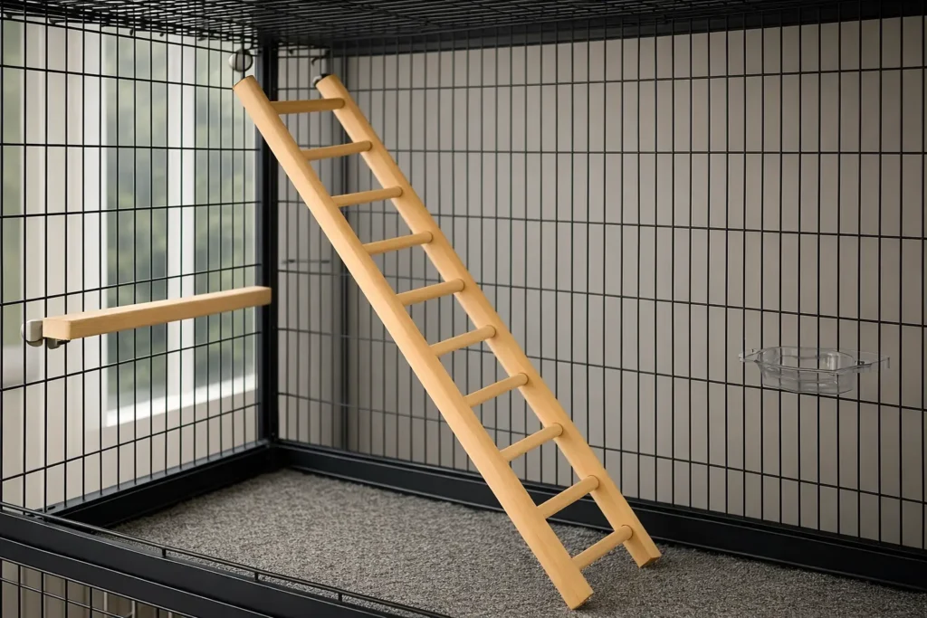 Échelle en Bois pour Calopsitte – Simple et Économique