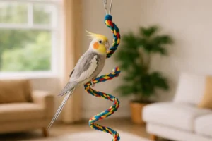 Corde Flexible pour Calopsitte – Colorée et Stimulante