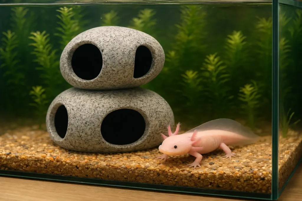 Cachette pour Axolotl en Céramique : Abri Sûr et Naturel