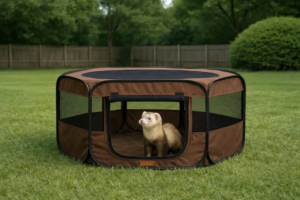 Enclos Furet Pliable – Sécurisé, Aéré & Facile à Transporter