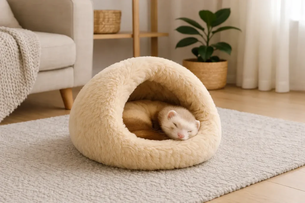 Cachette Furet Polaire – Douceur et Sécurité au Quotidien