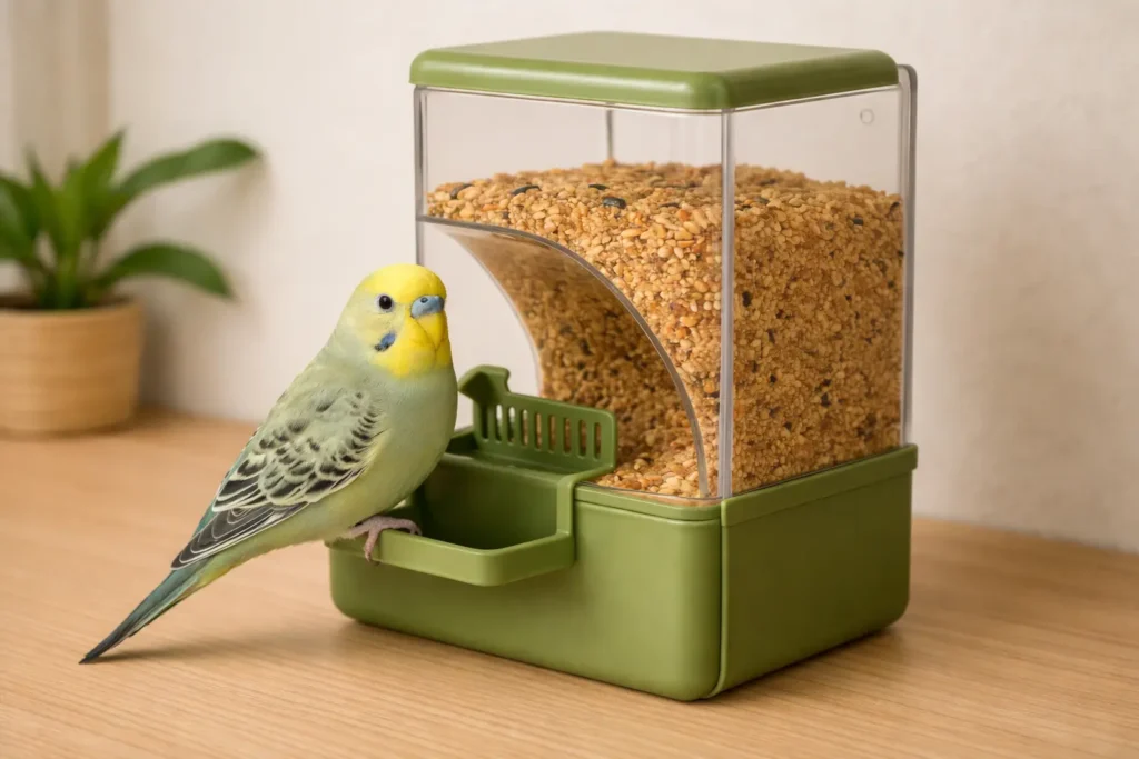 Mangeoire Automatique pour Calopsitte : Hygiène & Simplicité