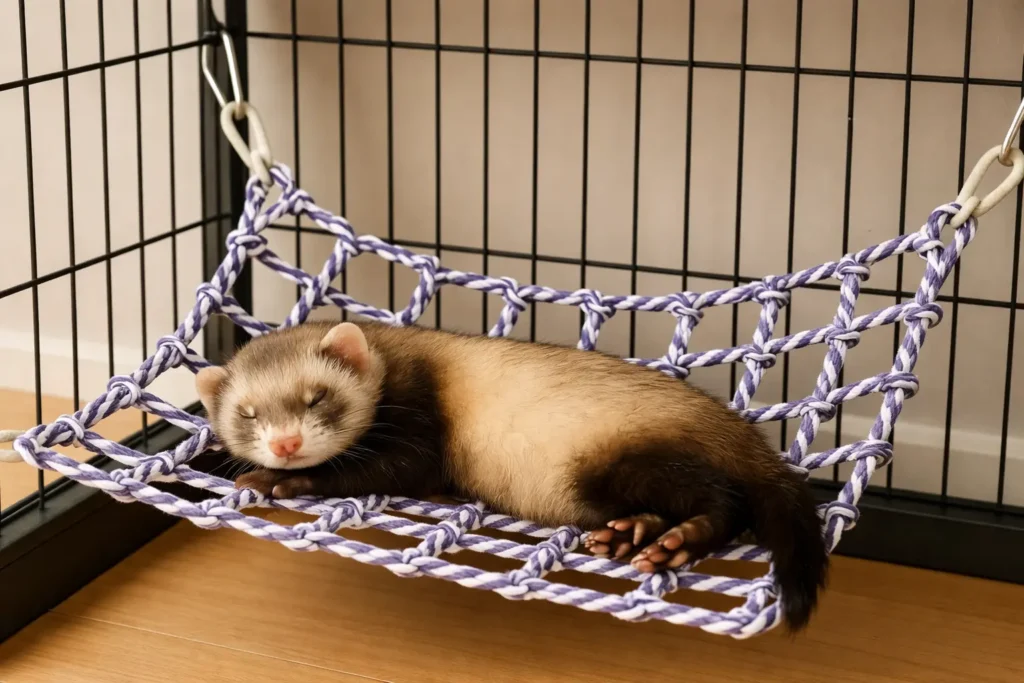 Filet Suspendu pour Furet – Jouet d’Activité en Corde