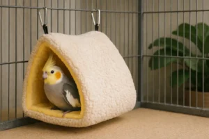 Hamac pour calopsitte – Abri chaud et douillet en peluche