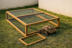 Enclos pour Tortue Terrestre – Sécurisé, Spacieux et Naturel