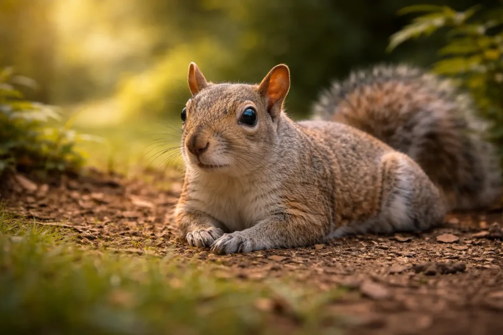 écureuil environnement naturel relation respect humain