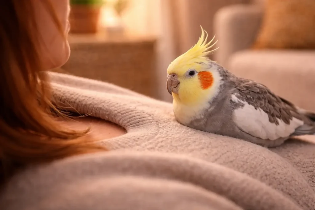 lien entre la calopsitte et l humain relation apaisée oiseau domestique