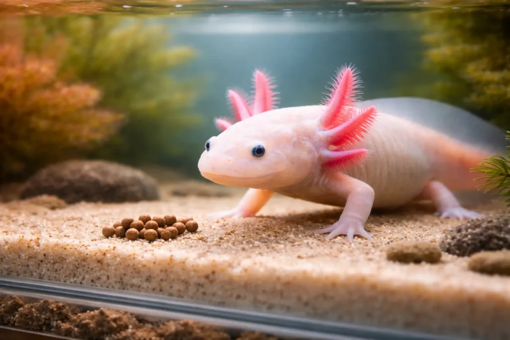 relation confiance axolotl humain nourrissage axolotl aquarium