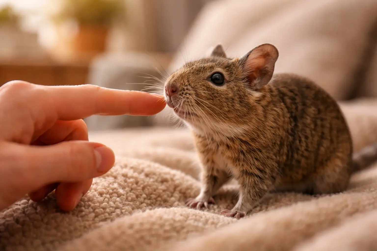 Relation entre l’octodon et l’humain : créer un lien fort