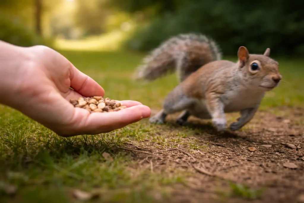 erreur nourrir écureuil interaction humaine danger