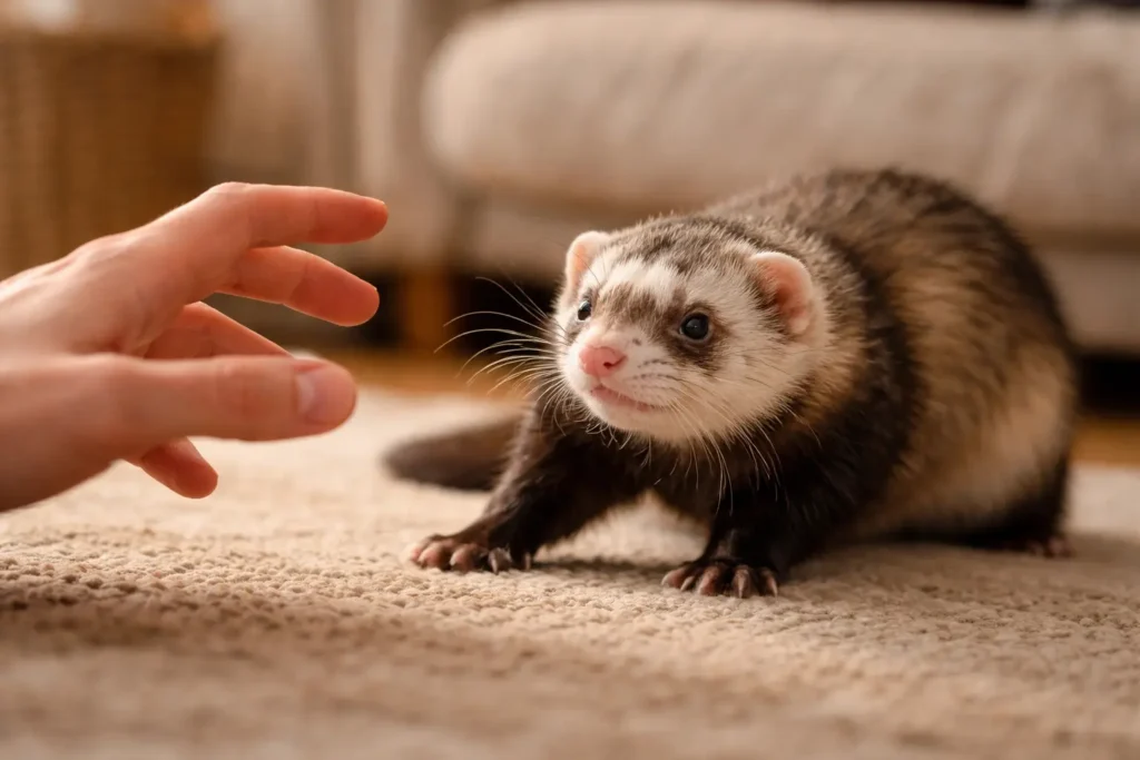 erreurs avec un furet comportement stress furet interaction humaine