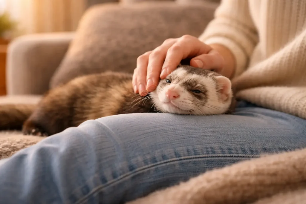 lien entre le furet et l humain relation apaisée furet domestique