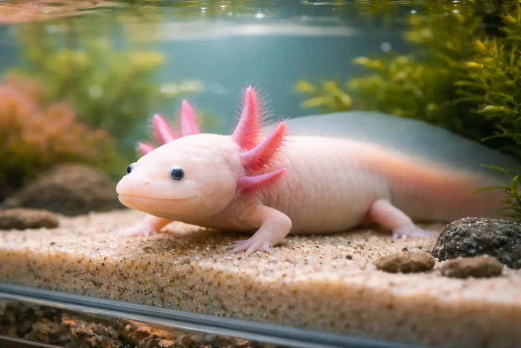 axolotl comportement calme relation humain axolotl