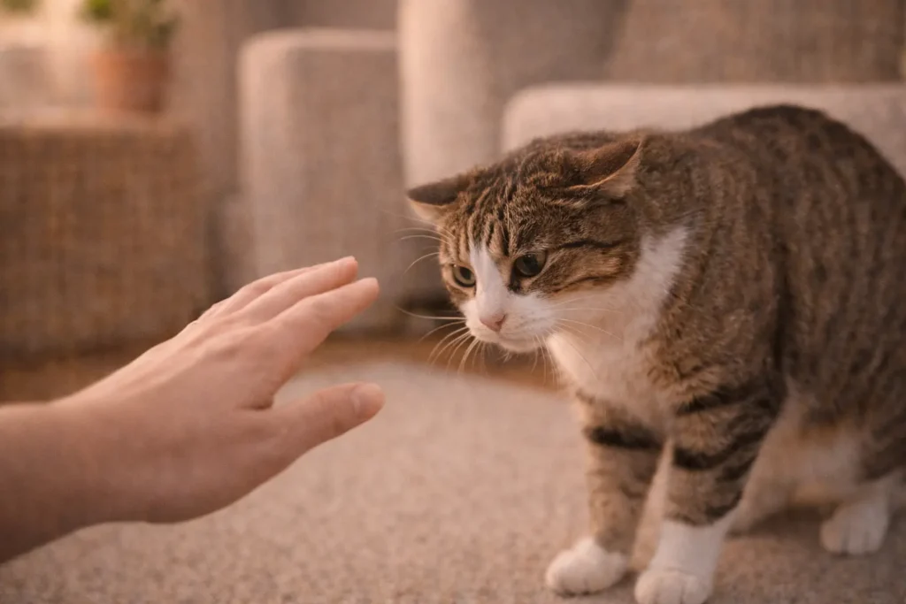 erreurs avec un chat comportement stress chat interaction humaine