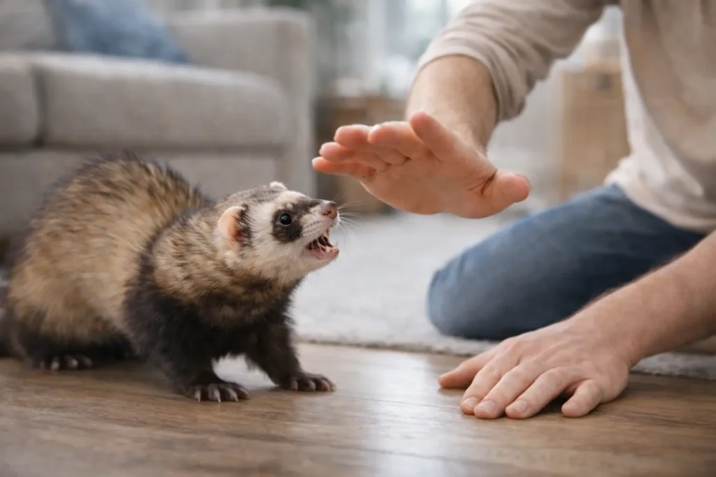 erreur manipulation furet stress morsure comportement humain