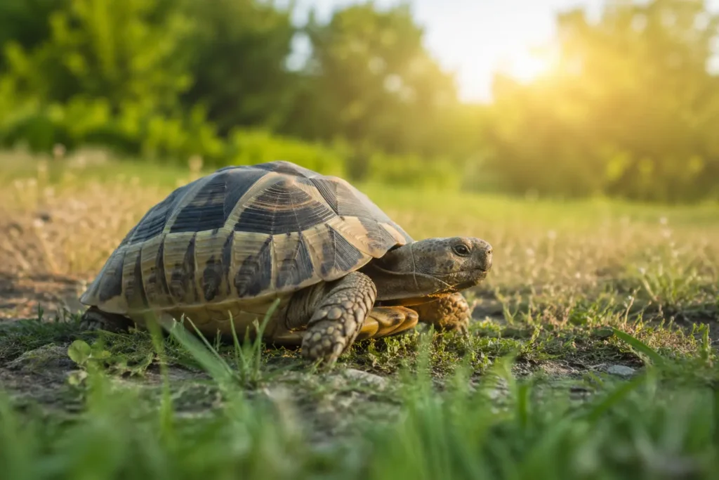 tortue terrestre environnement naturel sain bien etre animal