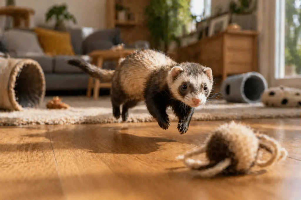 besoins du furet activite jeu stimulation quotidienne