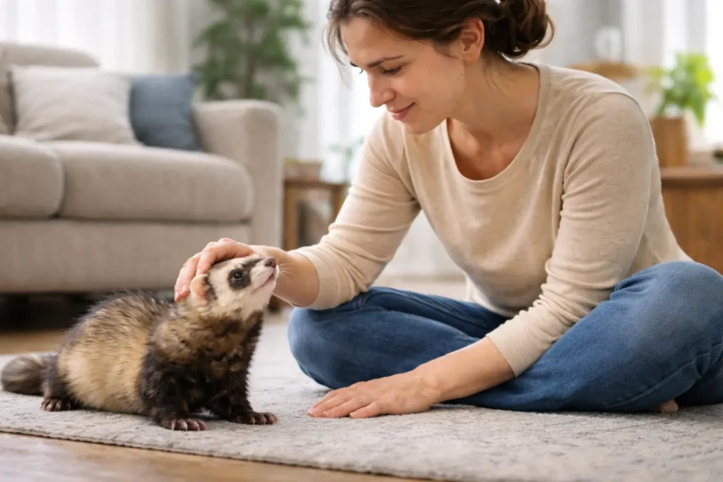 signes stress furet posture regard comportement agressif