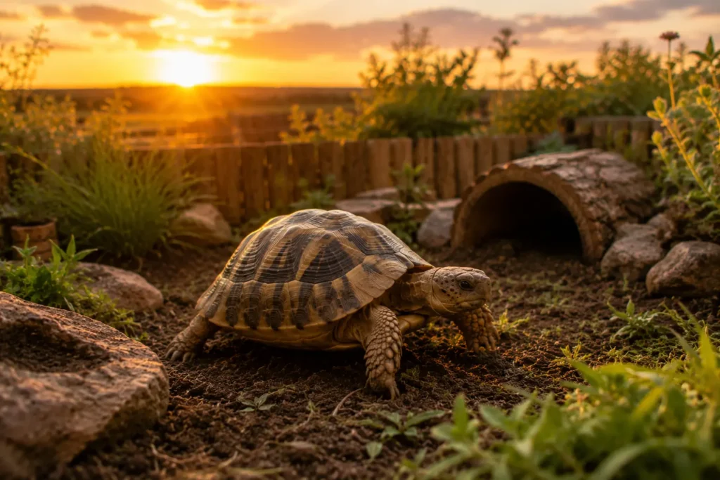 tortue terrestre environnement stable bien etre