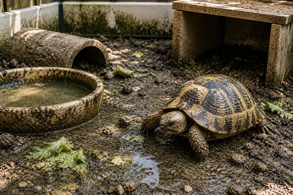 environnement tortue terrestre mauvais hygiene