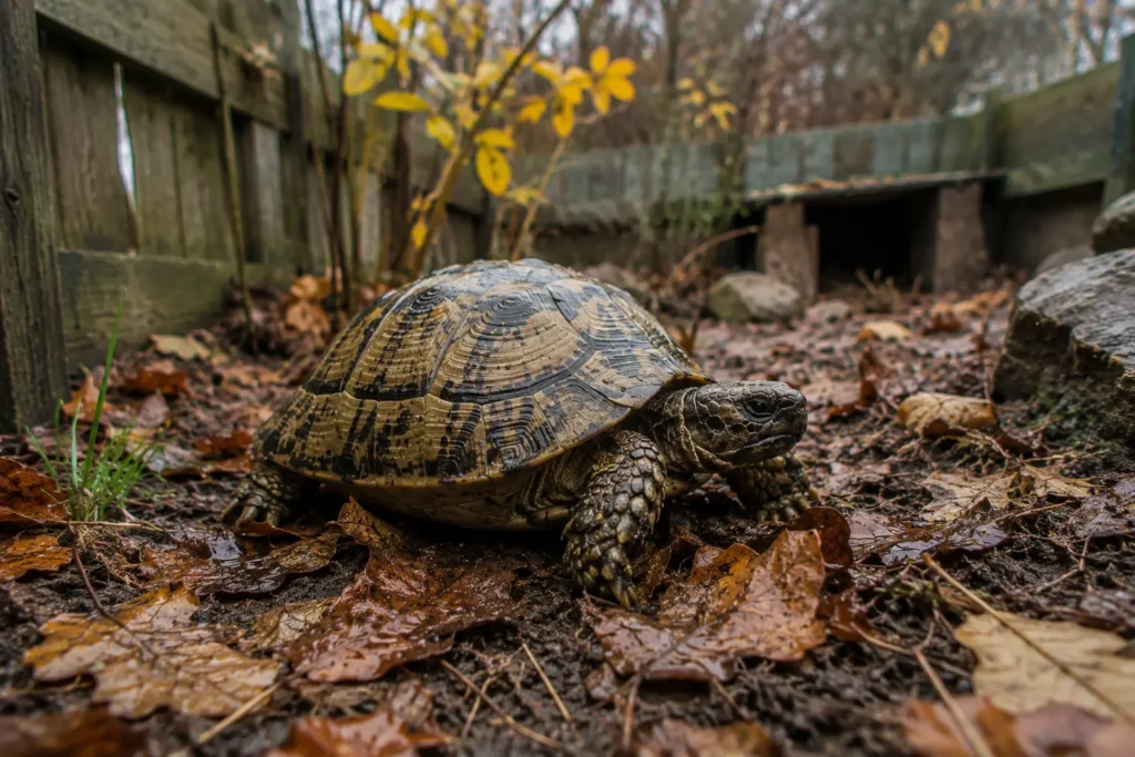 tortue terrestre ralentissement automne hibernation