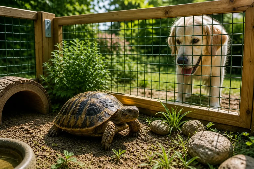 predateur tortue terrestre danger chien oiseau
