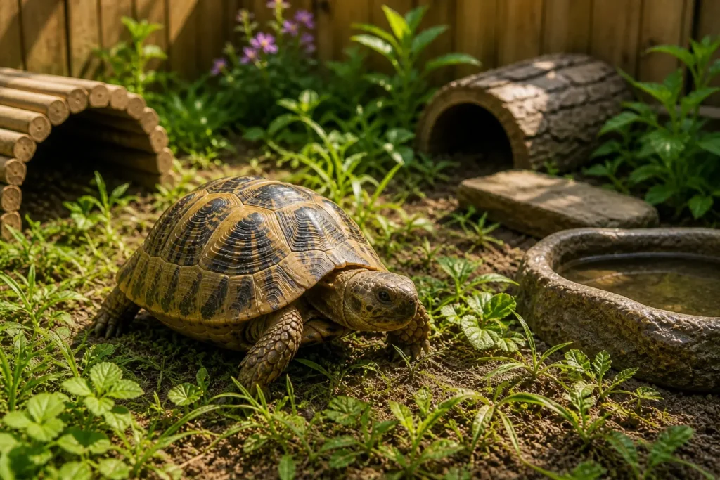 tortue terrestre environnement sain hygiene bonne sante