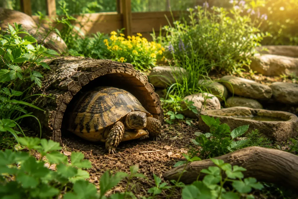 tortue terrestre calme environnement stable bien etre
