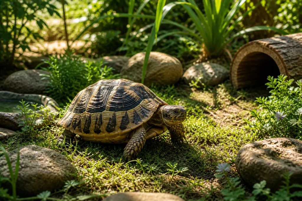 tortue terrestre exploration environnement naturel