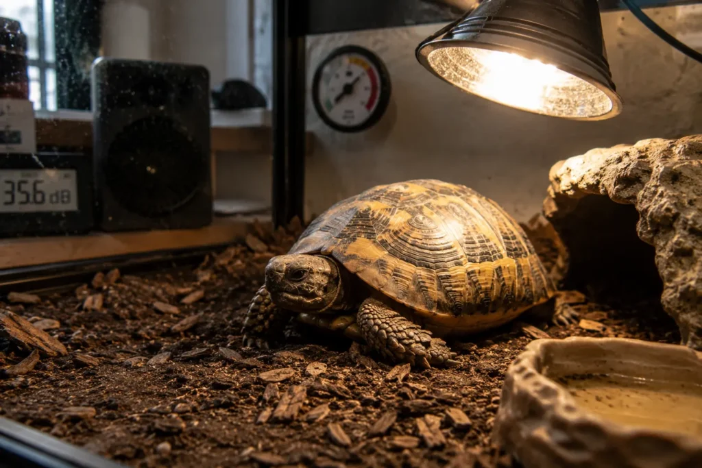 causes stress tortue terrestre environnement