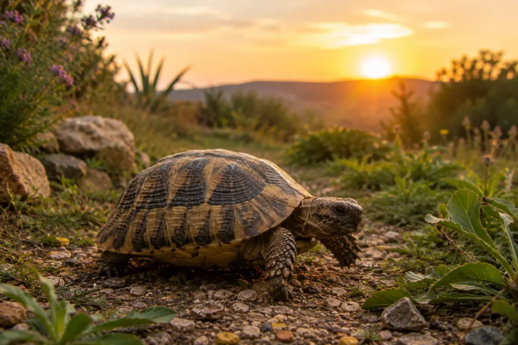 bien etre tortue terrestre environnement calme