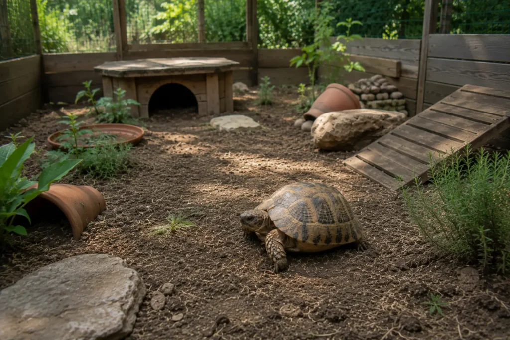 changement environnement tortue terrestre stress