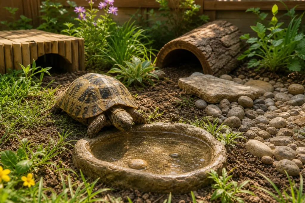 environnement propre tortue terrestre eau et sol sain