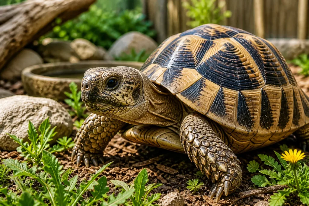 observation tortue terrestre sante comportement