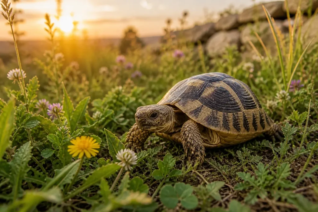 tortue terrestre bonne sante alimentation equilibree
