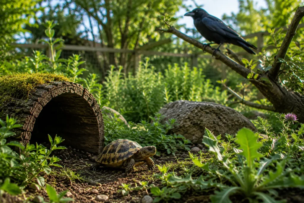 oiseau prédateur jeune tortue terrestre