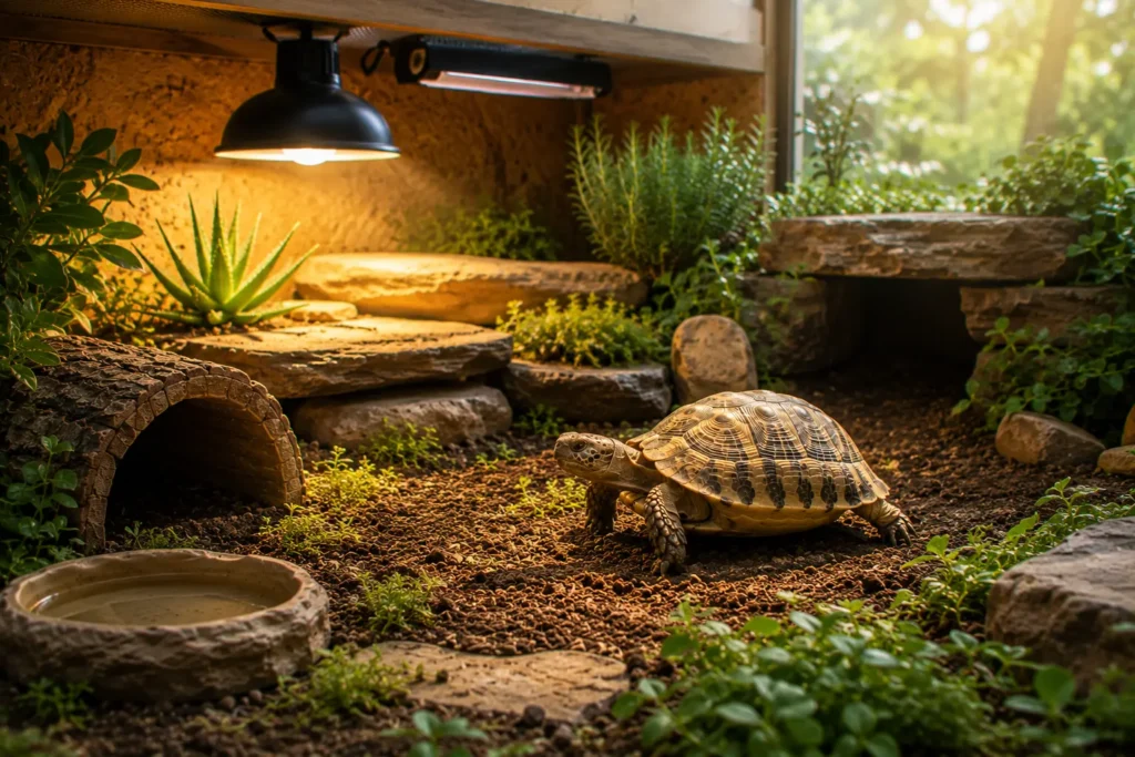 habitat uvb adapté tortue terrestre