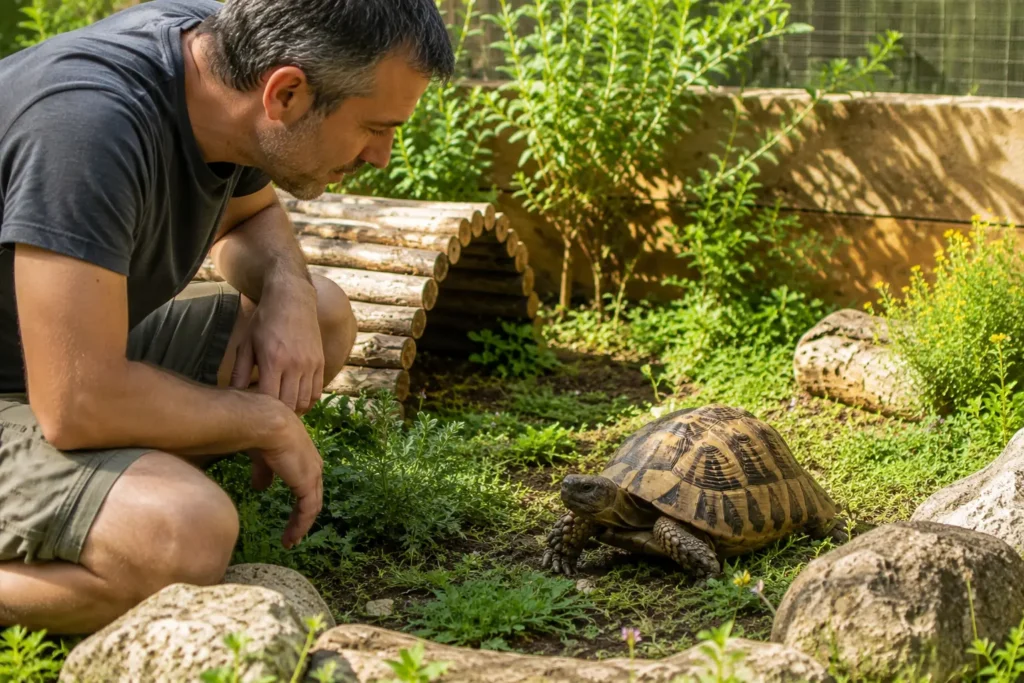 observer comportement tortue terrestre