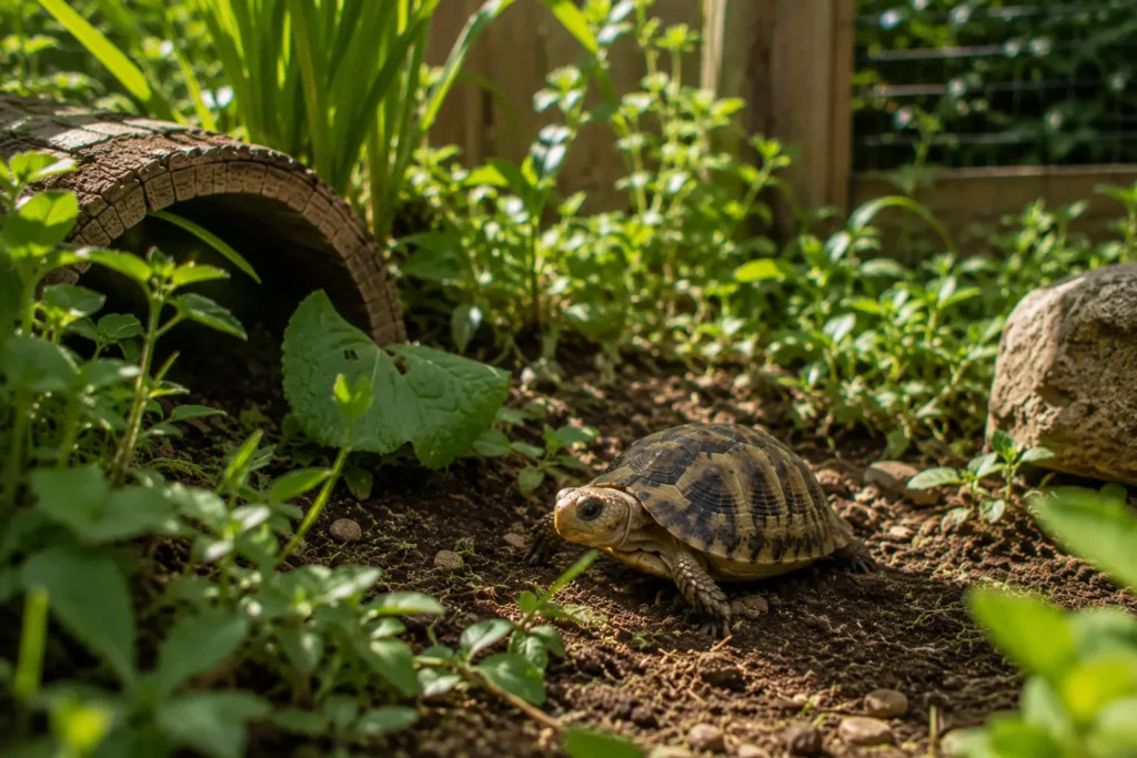 jeune tortue terrestre vulnérable prédateurs