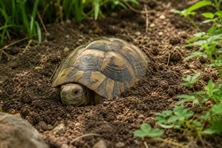 Pourquoi une tortue s'enterre-t-elle