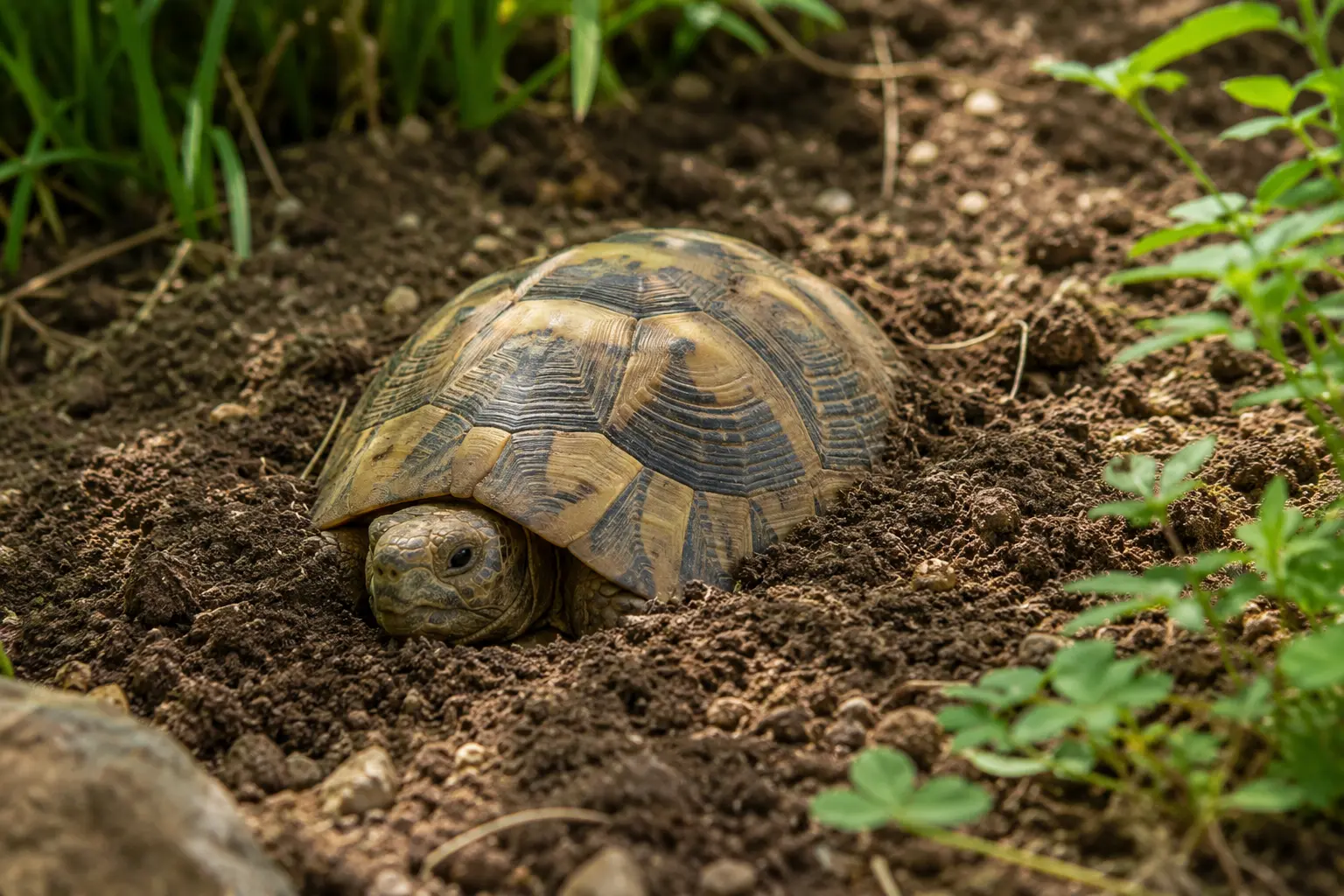 Pourquoi une tortue s'enterre-t-elle