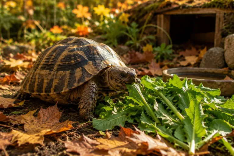 Comment préparer l’alimentation d’une tortue terrestre avant l’hibernation ?
