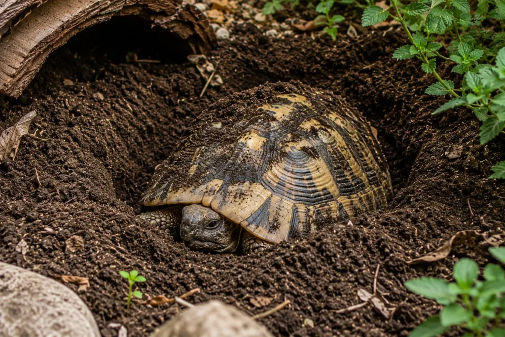 tortue terrestre qui s enterre