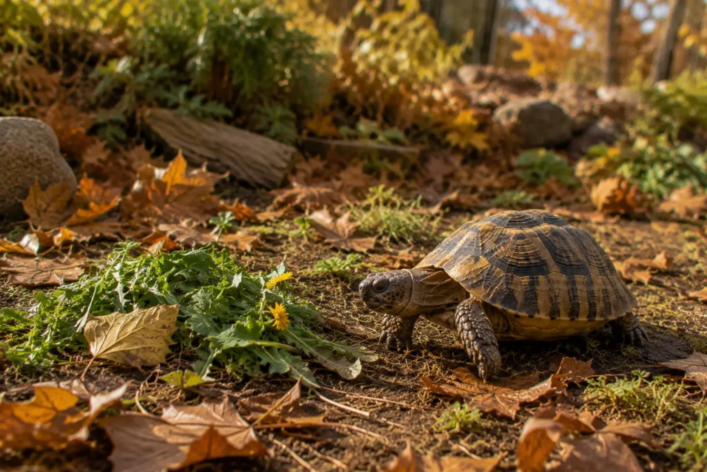appetit tortue terrestre avant hibernation
